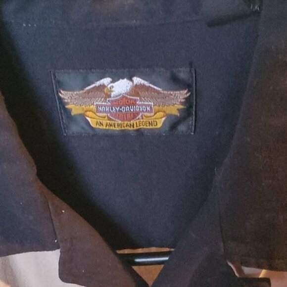 Harley-Davidson Embroidered Graphic Pocketed SS Casual‎ Button-Down Sz L Shirt - Picture 4 of 15
